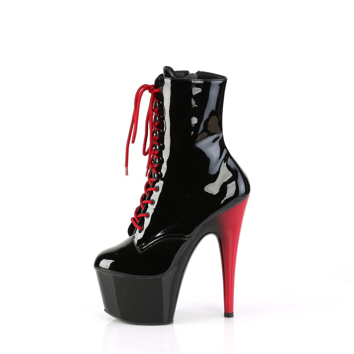 Pleaser  Stivaletti ADORE-1020 BLK PAT / BLK-RED