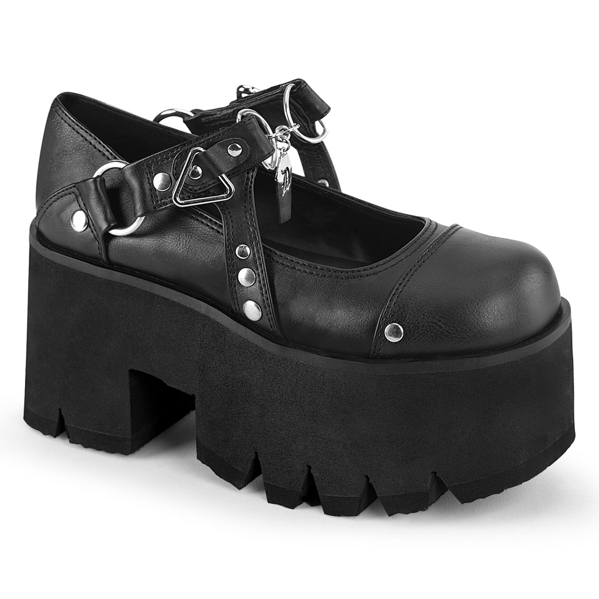 DemoniaCult  Pompe ASHES-33 pelle vegana BLK