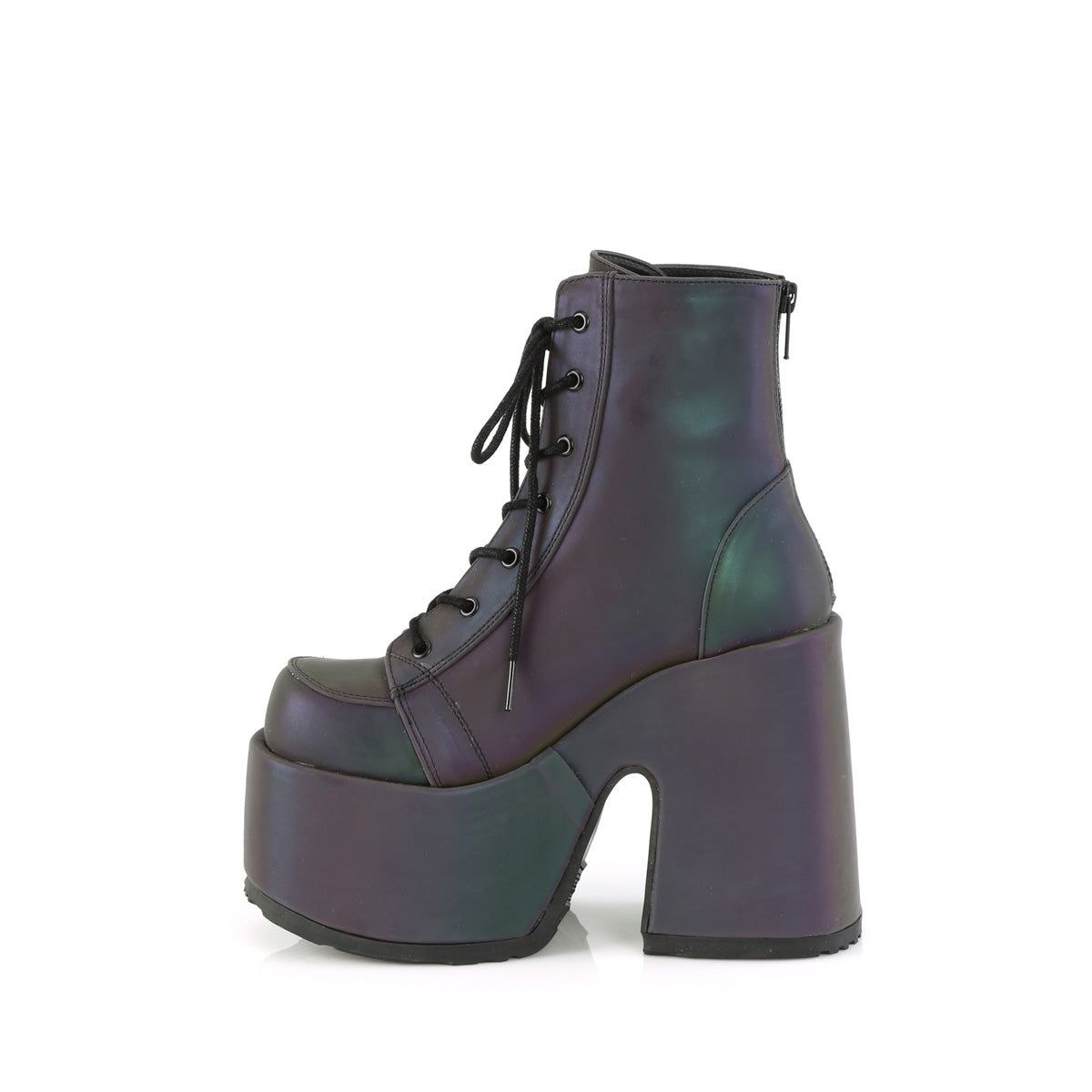 DemoniaCult  Ankle Boots CAMEL-203 Green Multi Reflective