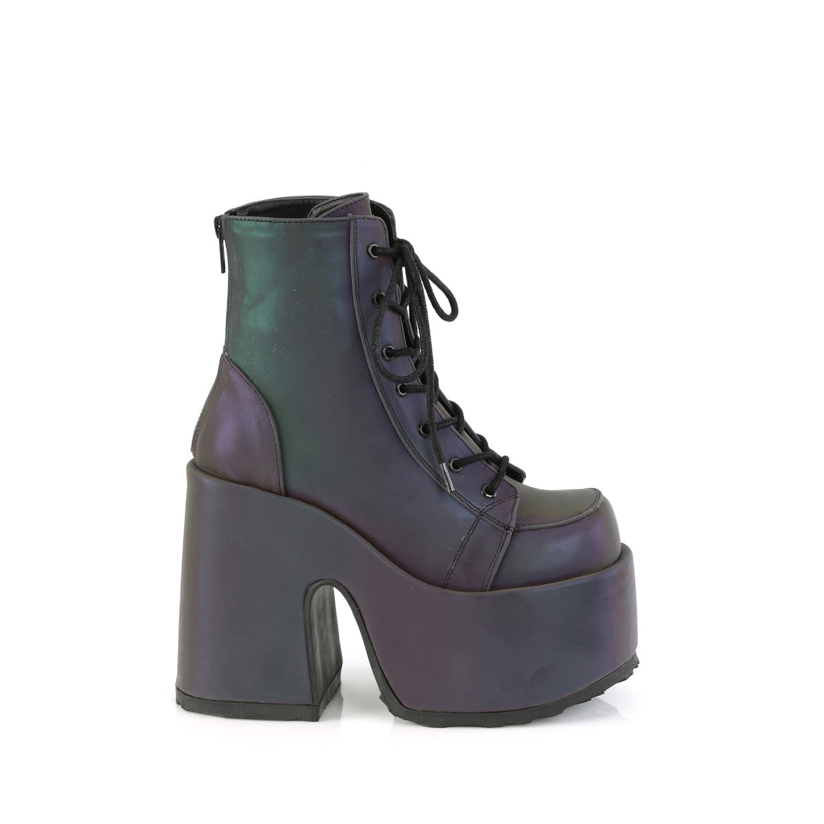 DemoniaCult  Ankle Boots CAMEL-203 Green Multi Reflective