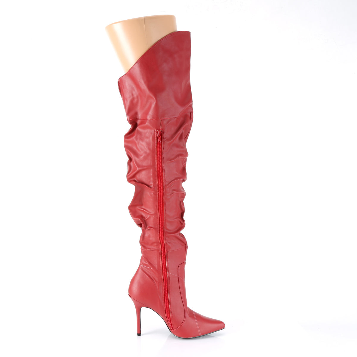 Pleaser Womens Boots CLASSIQUE-3011 Red Faux Leather