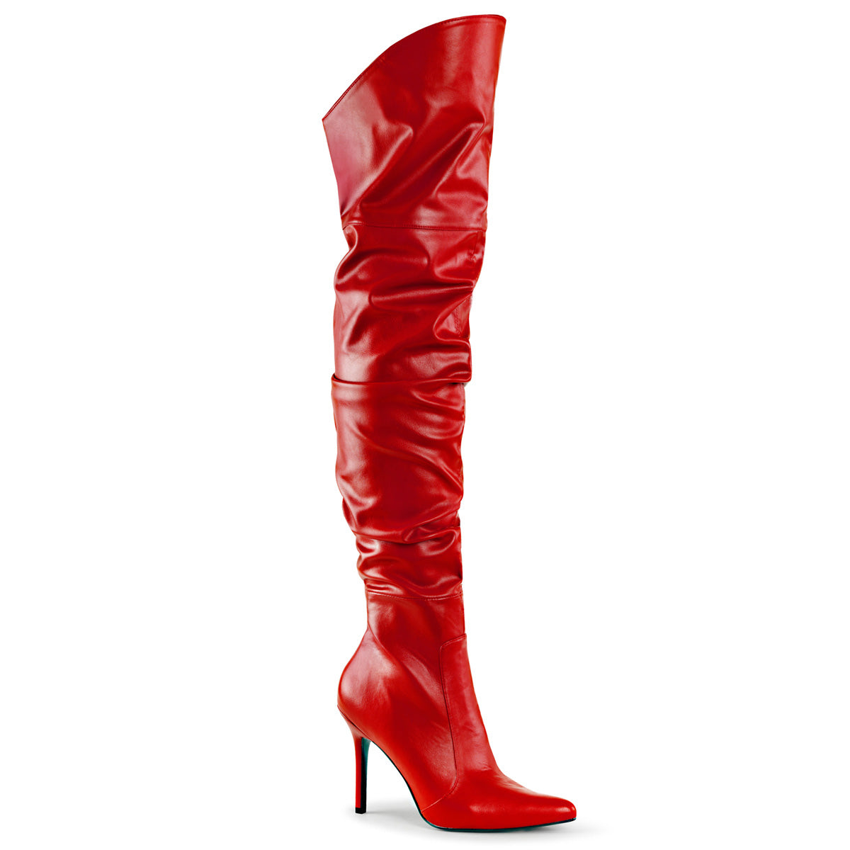 Pleaser Womens Boots CLASSIQUE-3011 Red Faux Leather