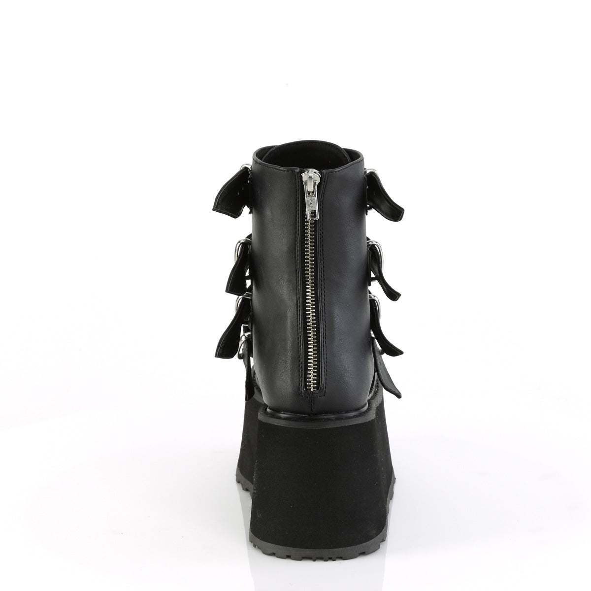 DemoniaCult  Ankle Boots DAMNED-105 Blk Vegan Leather