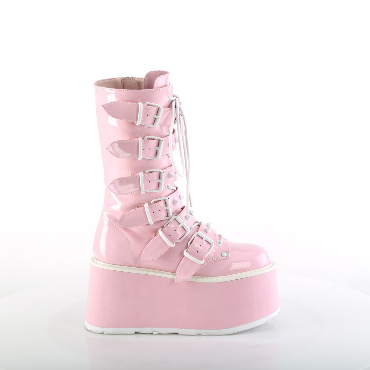 DemoniaCult  Boots DAMNED-225 B. Pink Holo Pat