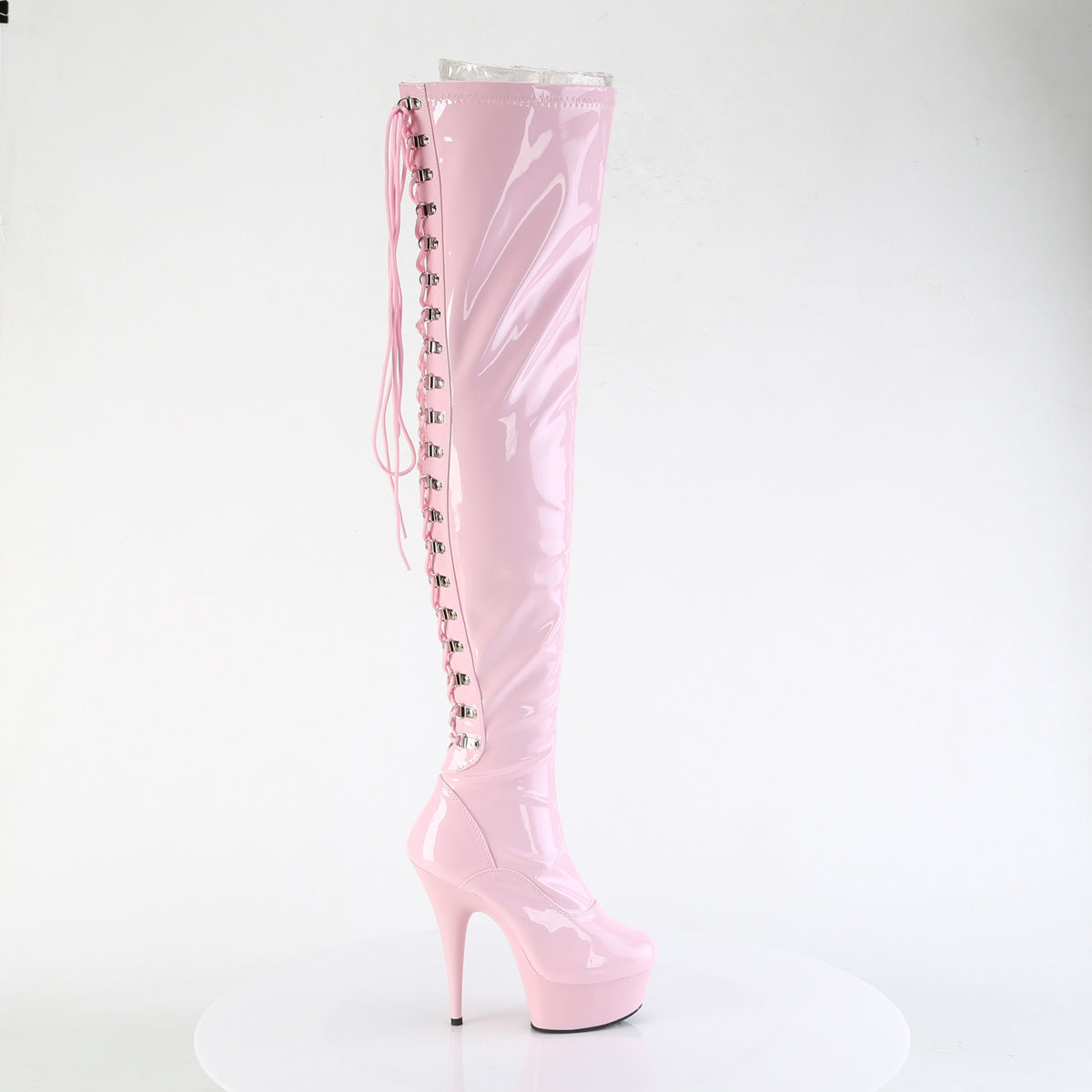 Pleaser   DELIGHT-3063 B. Pink Str Pat/B. Pink