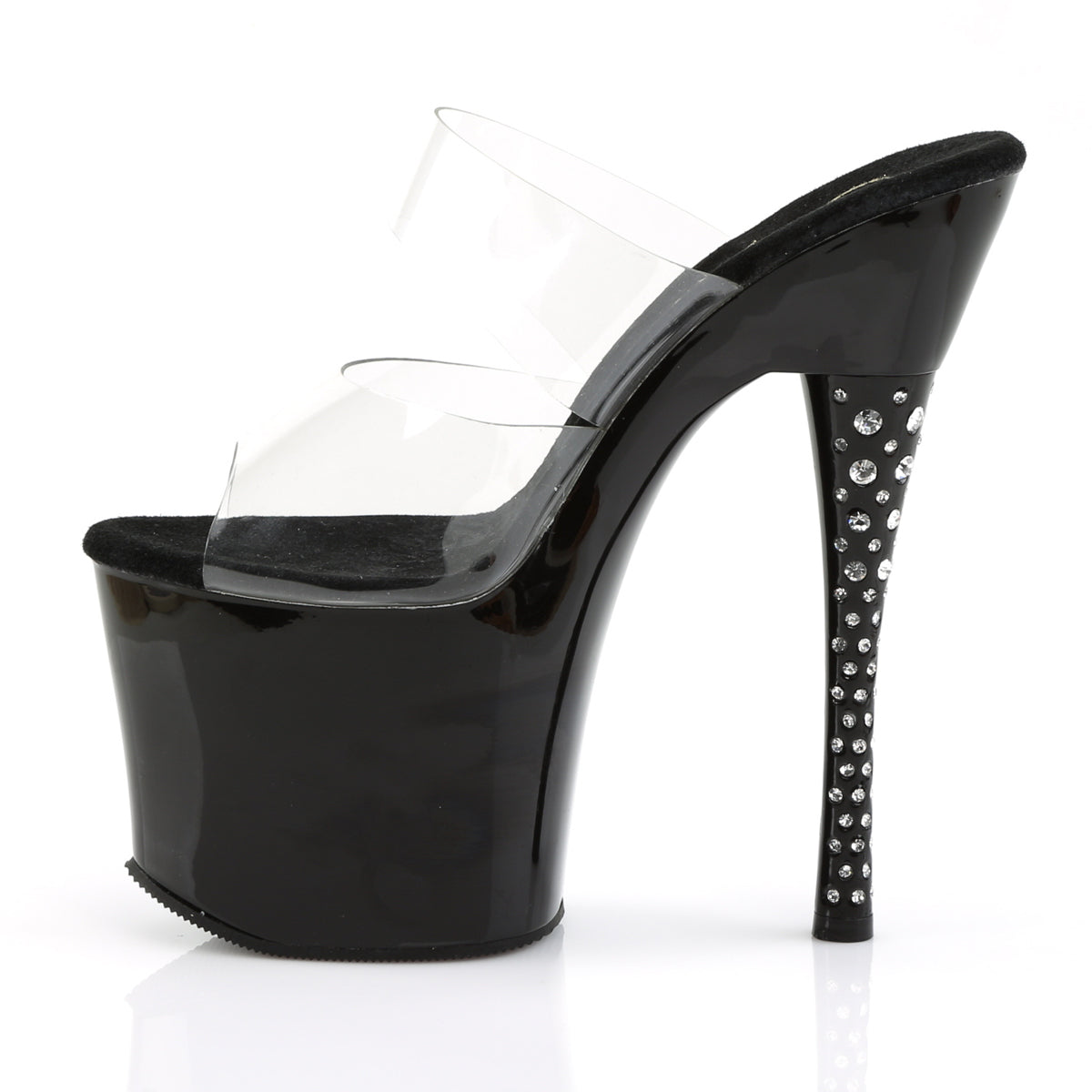 Pleaser  Sandals DIAMOND-702 Clr/Blk