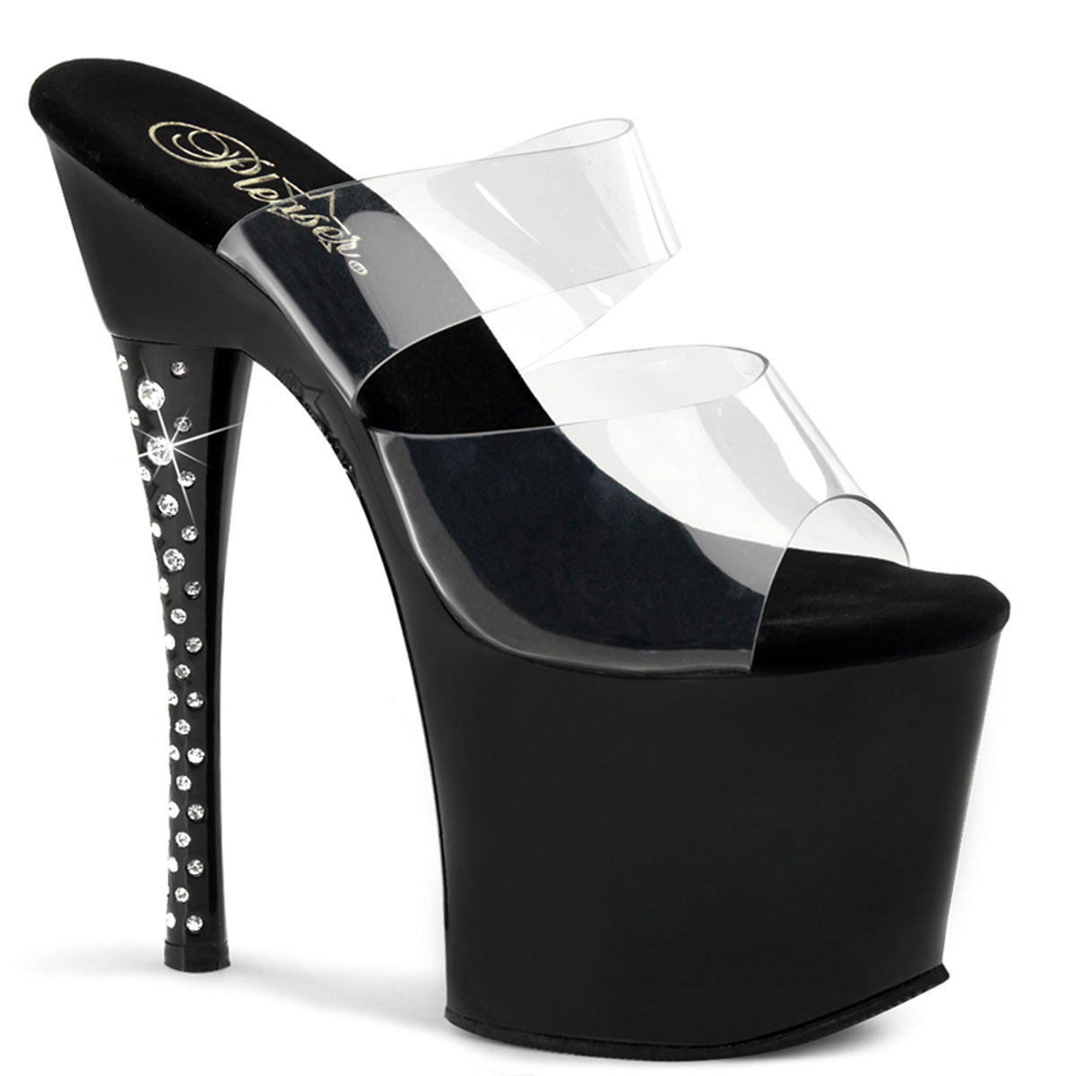 Pleaser  Sandals DIAMOND-702 Clr/Blk