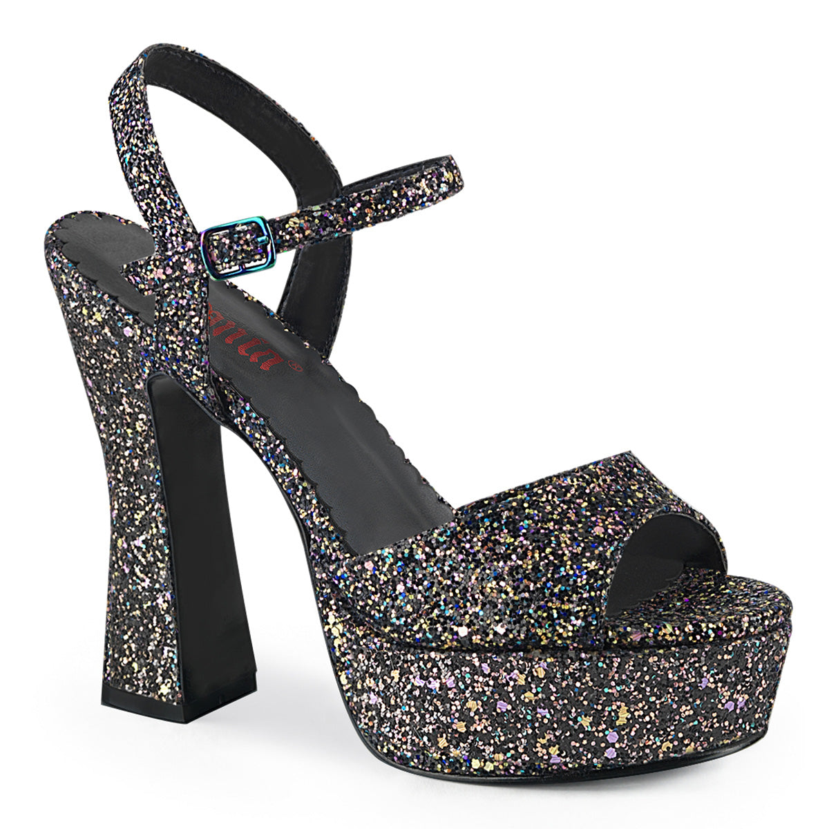 DemoniaCult Sandali femminili DOLLY-09 blk multi glitter