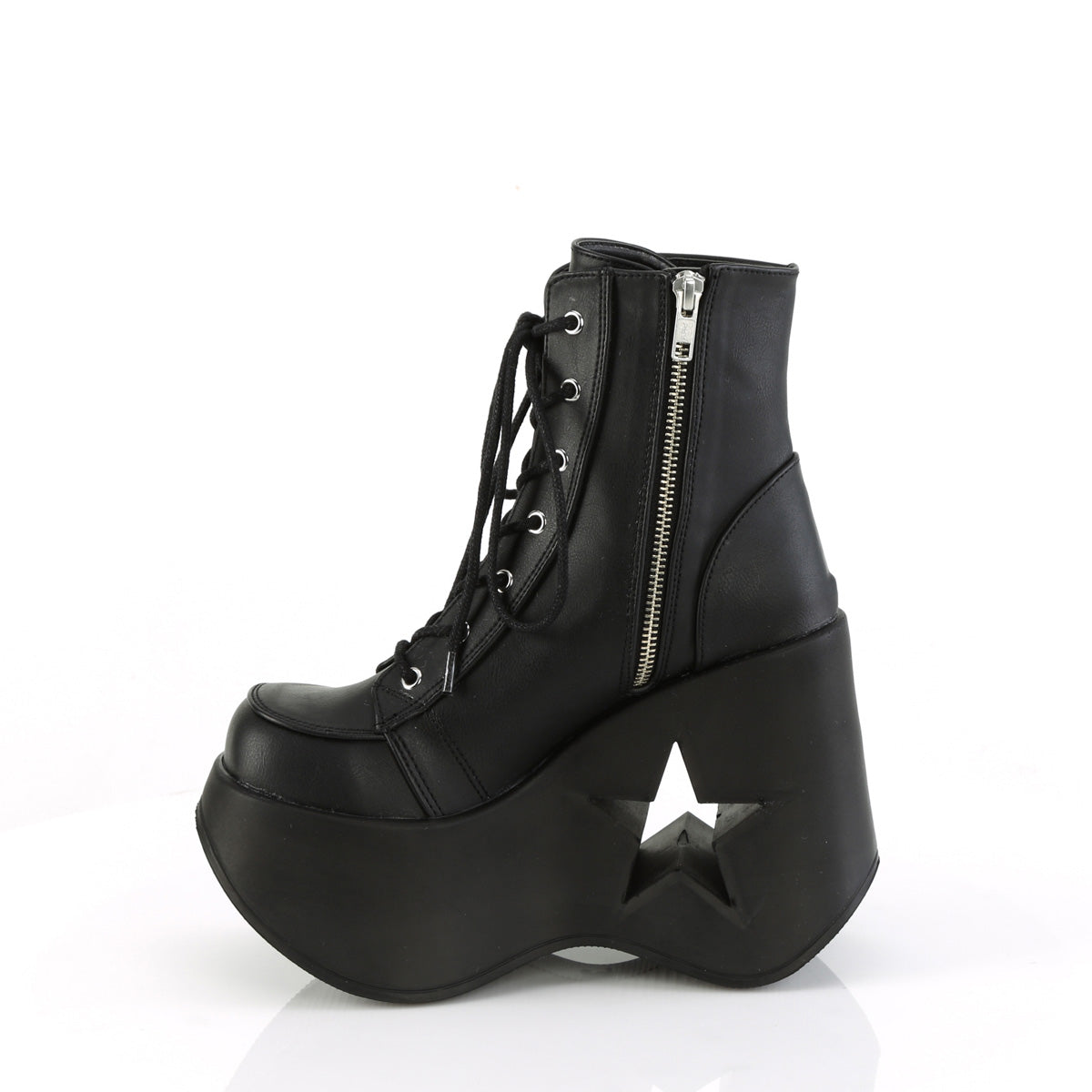 DemoniaCult  Ankle Boots DYNAMITE-106 Blk Vegan Leather