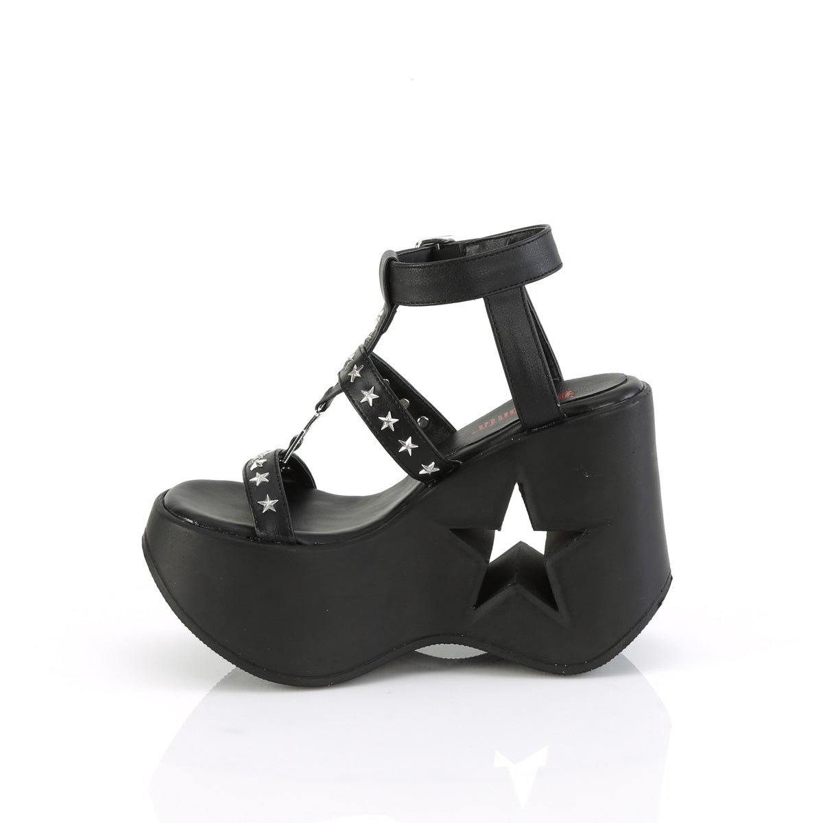 DemoniaCult  Sandals DYNAMITE-12 Blk Vegan Leather