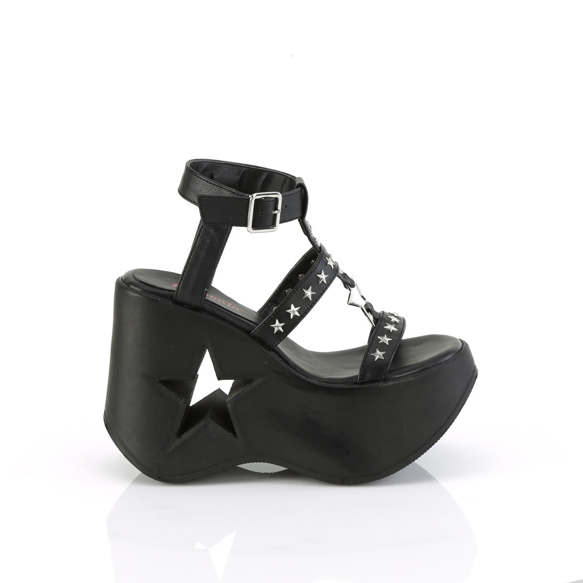 DemoniaCult  Sandals DYNAMITE-12 Blk Vegan Leather