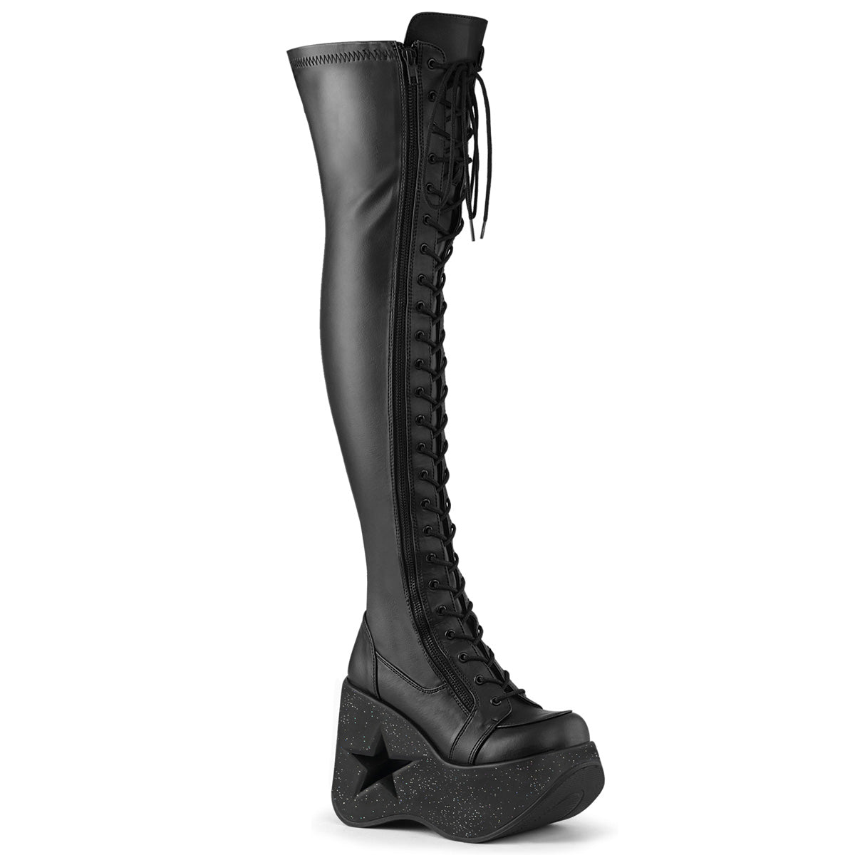 DemoniaCult  Boots DYNAMITE-300 Blk Str Vegan Leather