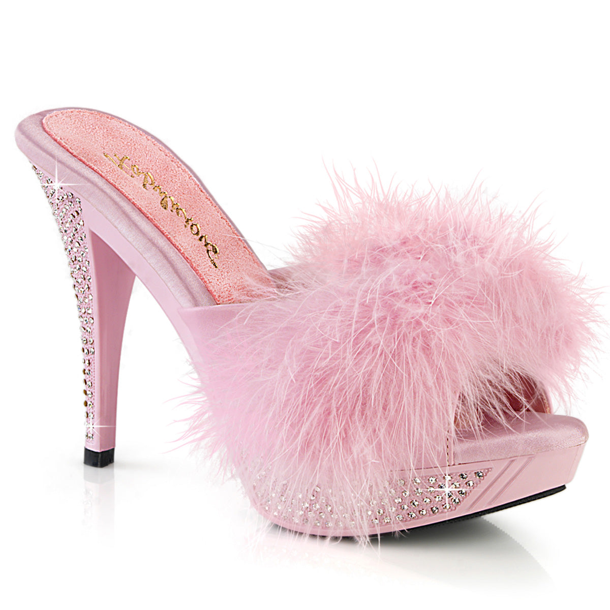 Fabulicious   ELEGANT-401f B. Pink Marabou-FASH PELLE/B. Rosa