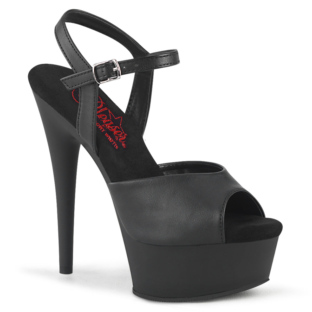 Pleaser   EXCITE-609 BLK Fux in pelle/BLK MATTE