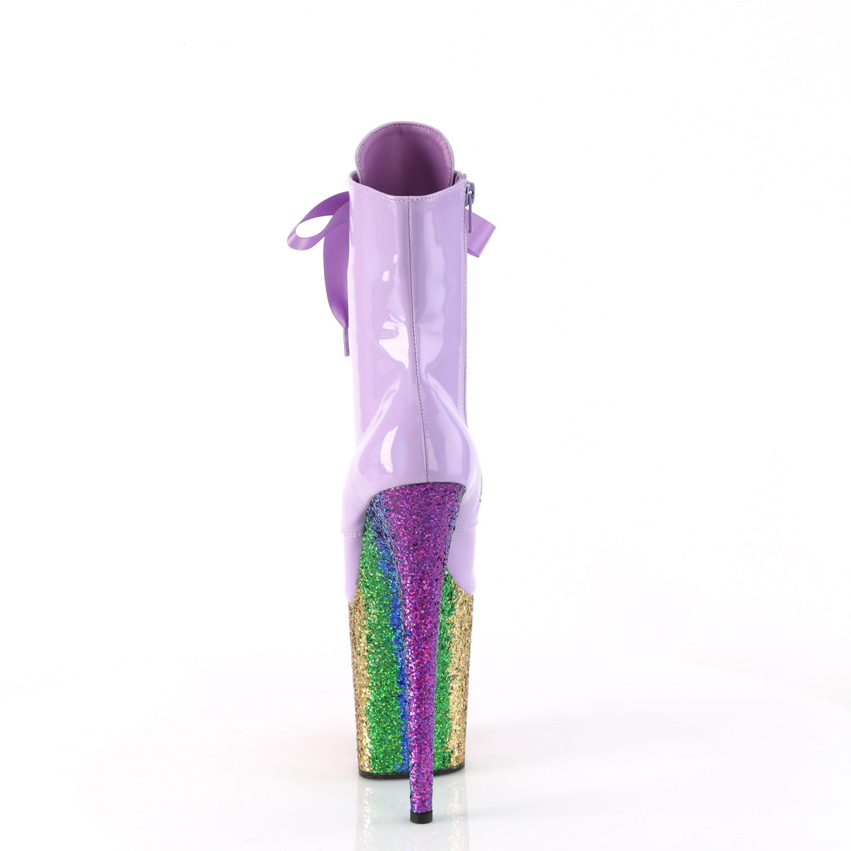 Pleaser   FLAMINGO-1020HG Lavender Holo Pat/Rainbow Glitter