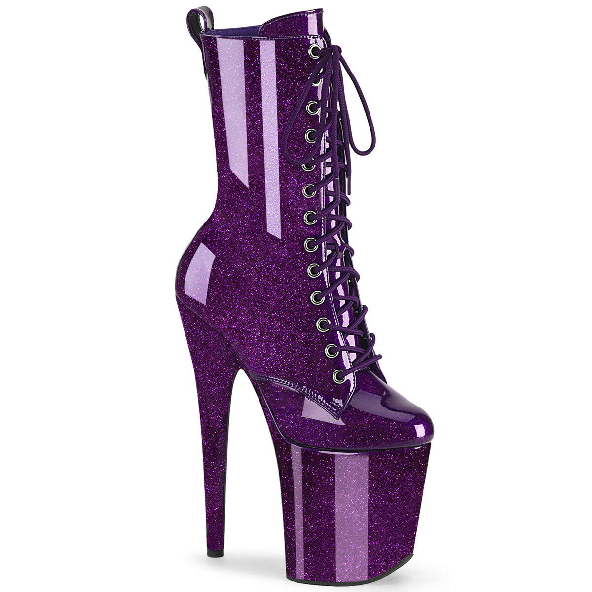 Pleaser   FLAMINGO-1040gp pat/m glitter viola/m