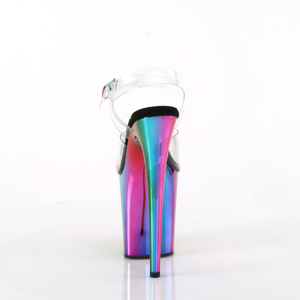 Pleaser  Sandals FLAMINGO-808RC Clr/Rainbow Chrome