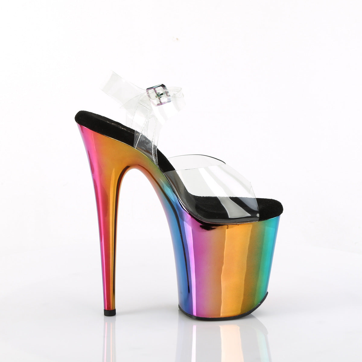 Pleaser  Sandals FLAMINGO-808RC Clr/Rainbow Chrome