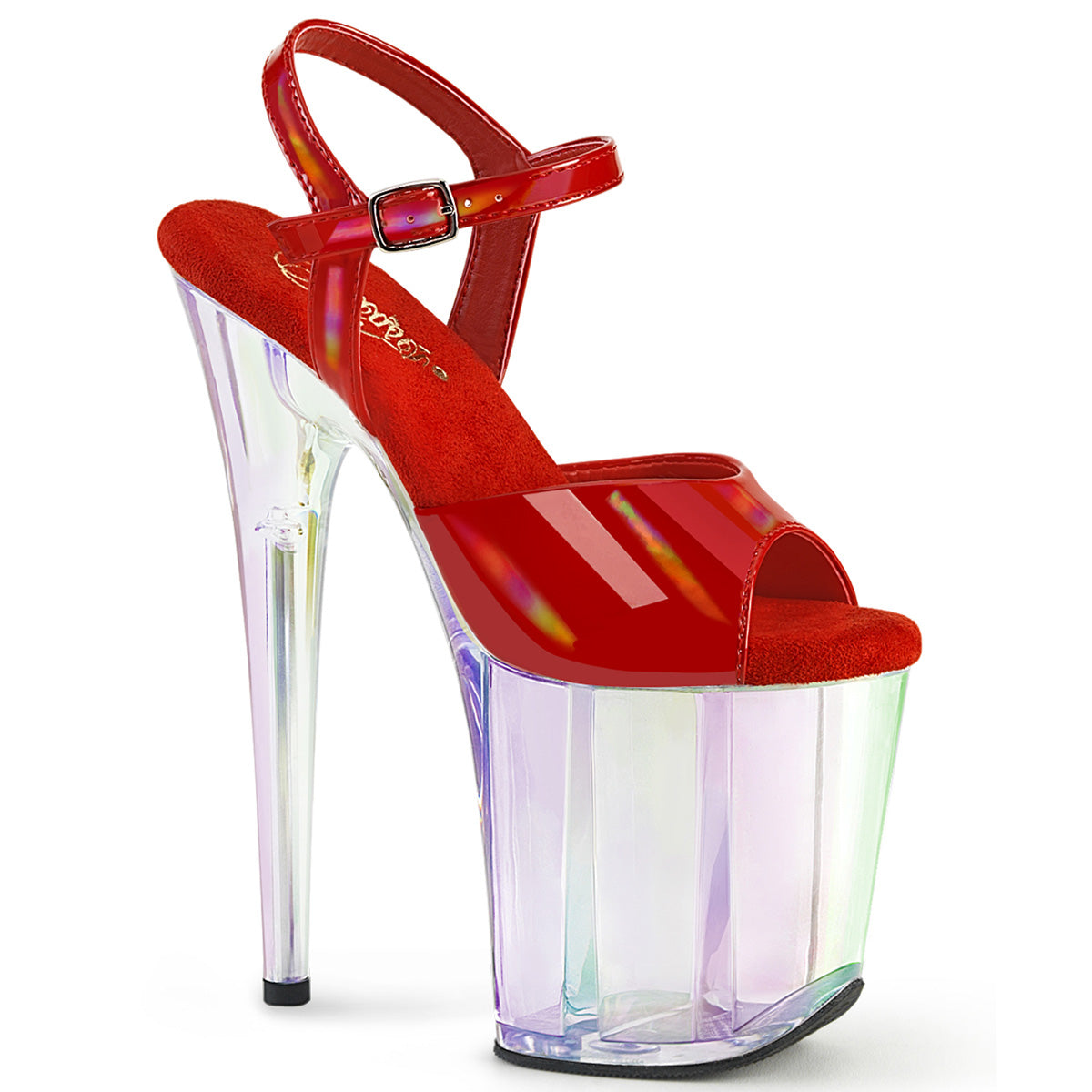 Pleaser   FLAMINGO-809HT Red Holo Pat/Holo Tinted