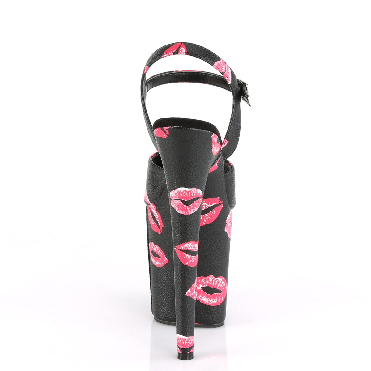 Pleaser Sandali da donna FLAMINGO-809KISSES BLK in ecopelle / blk in ecopelle