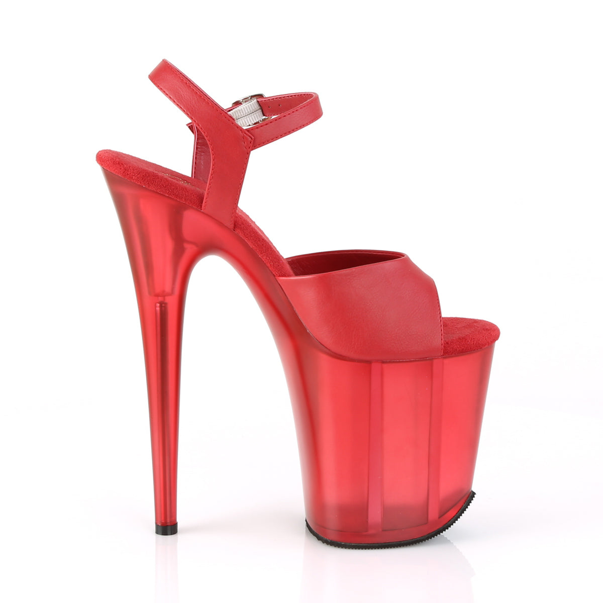 Pleaser Sandali da donna FLAMINGO-809T in ecopelle rossa / rosso smerigliato