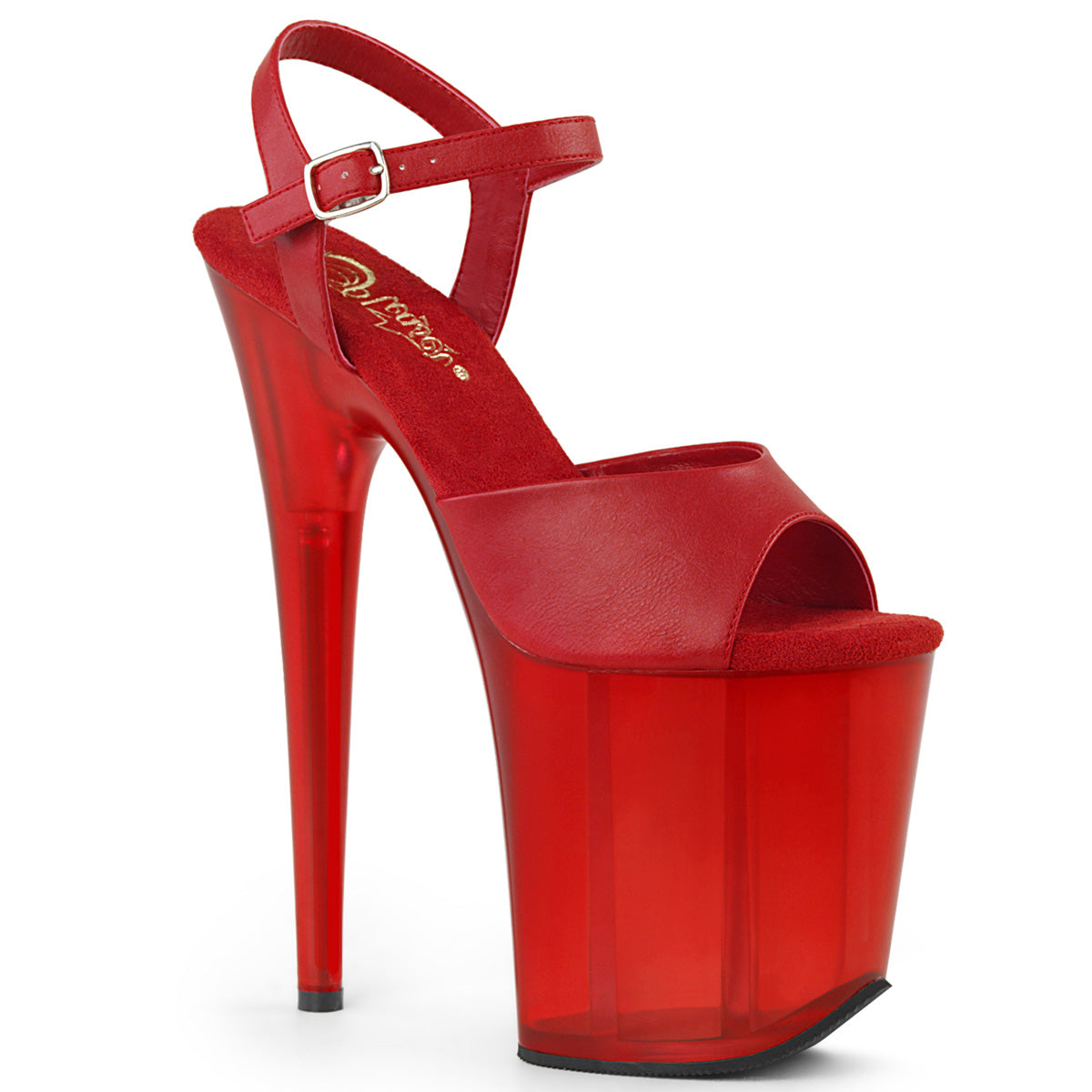 Pleaser Sandali da donna FLAMINGO-809T in ecopelle rossa / rosso smerigliato