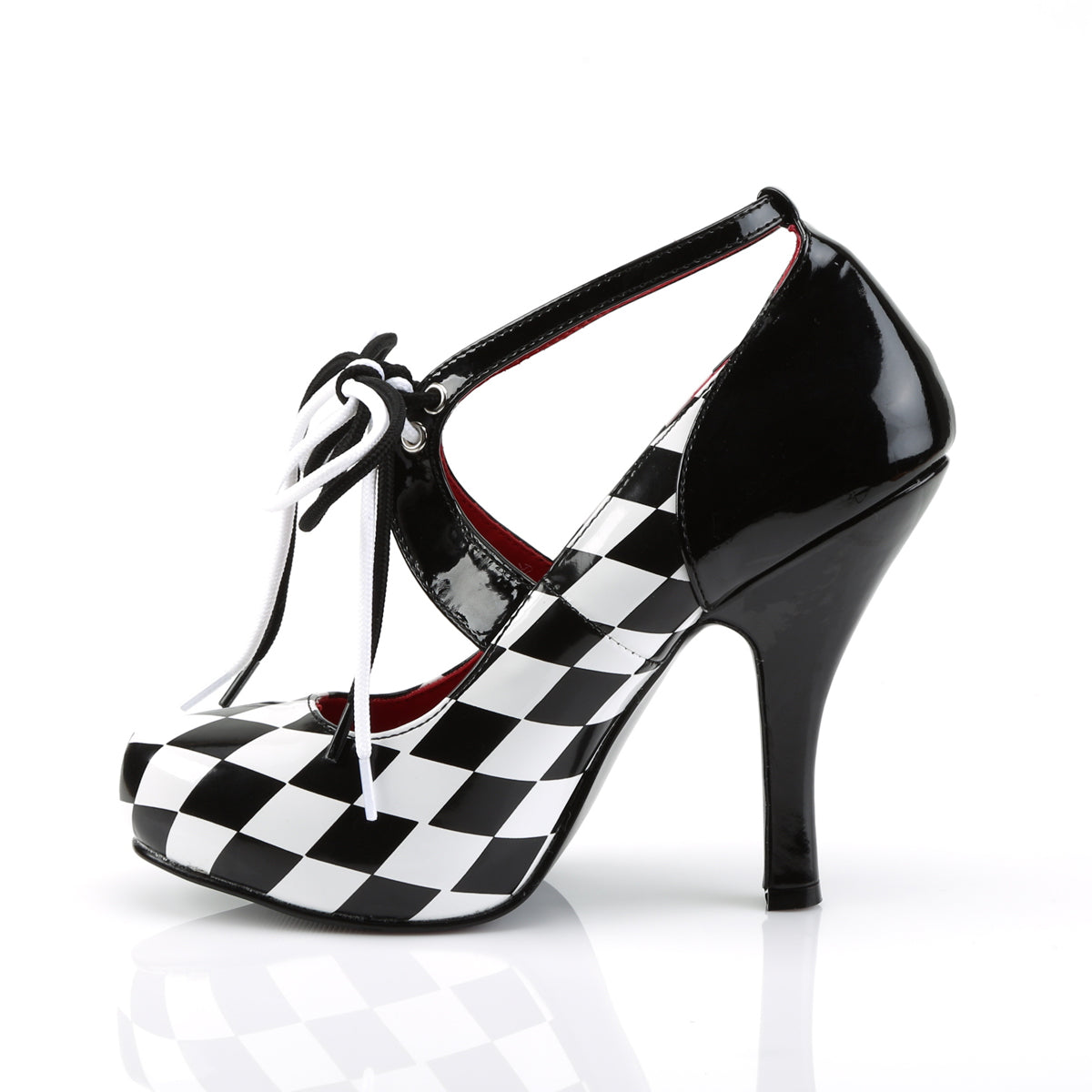 Funtasma Pompe da donna Harlequin-03 BLK-WHT Pat-Checkers