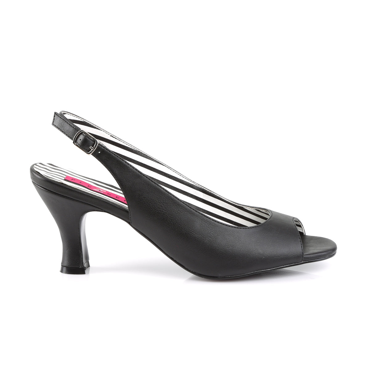 Pleaser Pink Label Womens Pumps JENNA-02 Blk Faux Leather