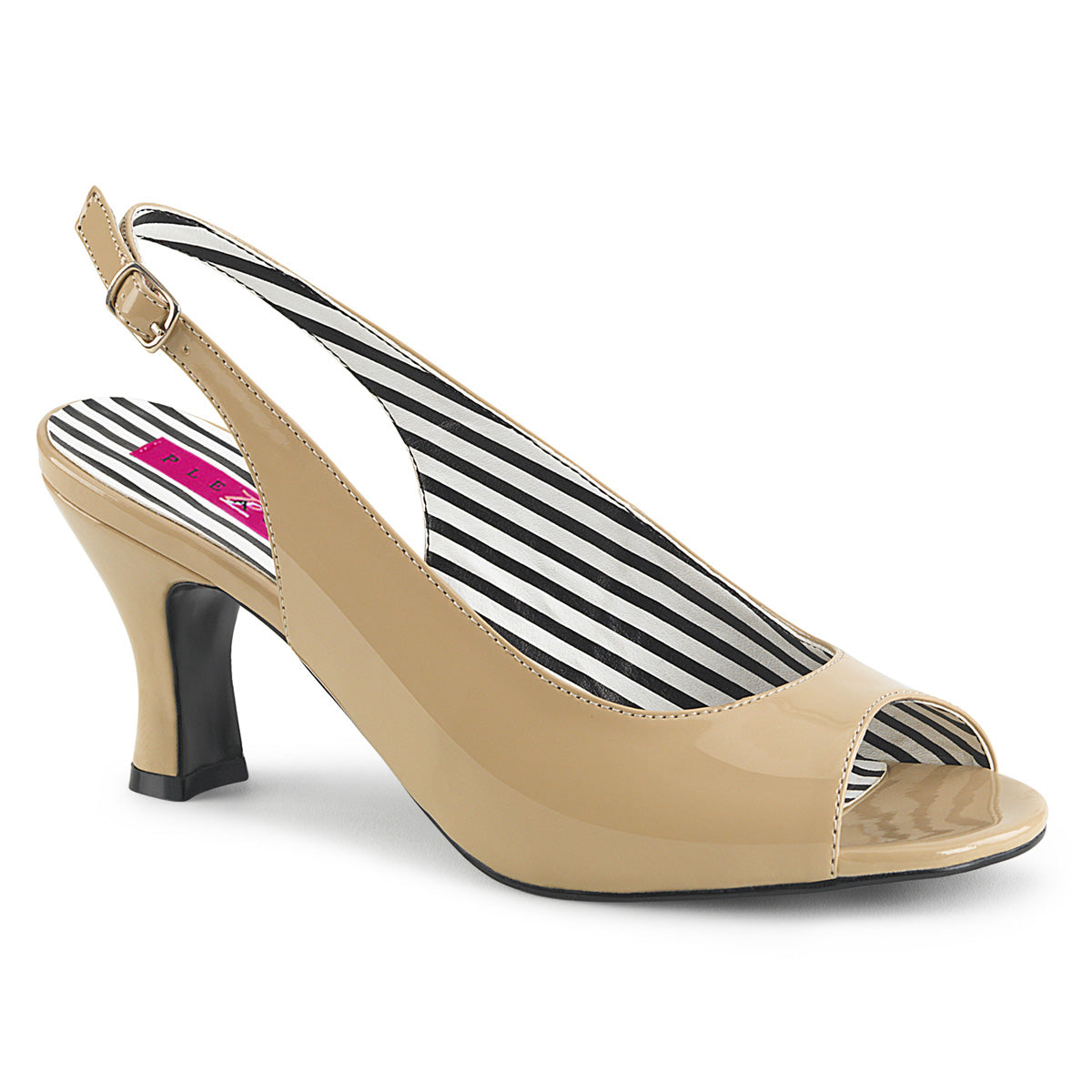 Pleaser Pink Label Womens Pumps JENNA-02 Cream Pat