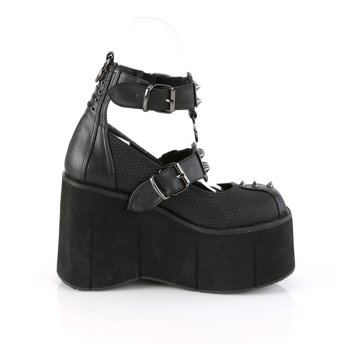 DemoniaCult Pompe da donna KERA-12 pelle vegana BLK