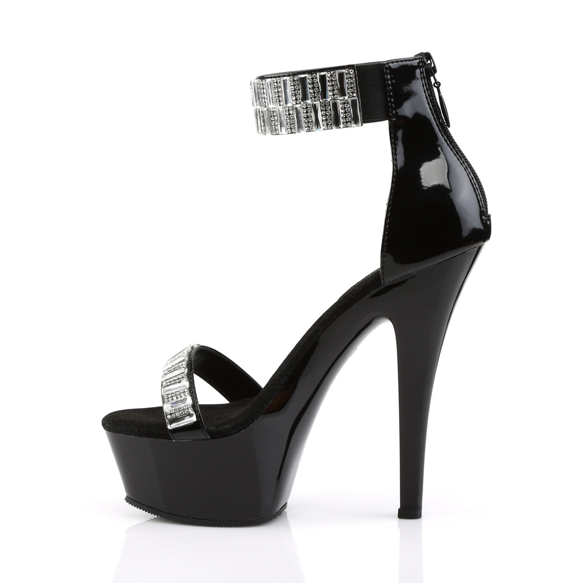 Pleaser Womens Sandals KISS-269RS Blk/Blk