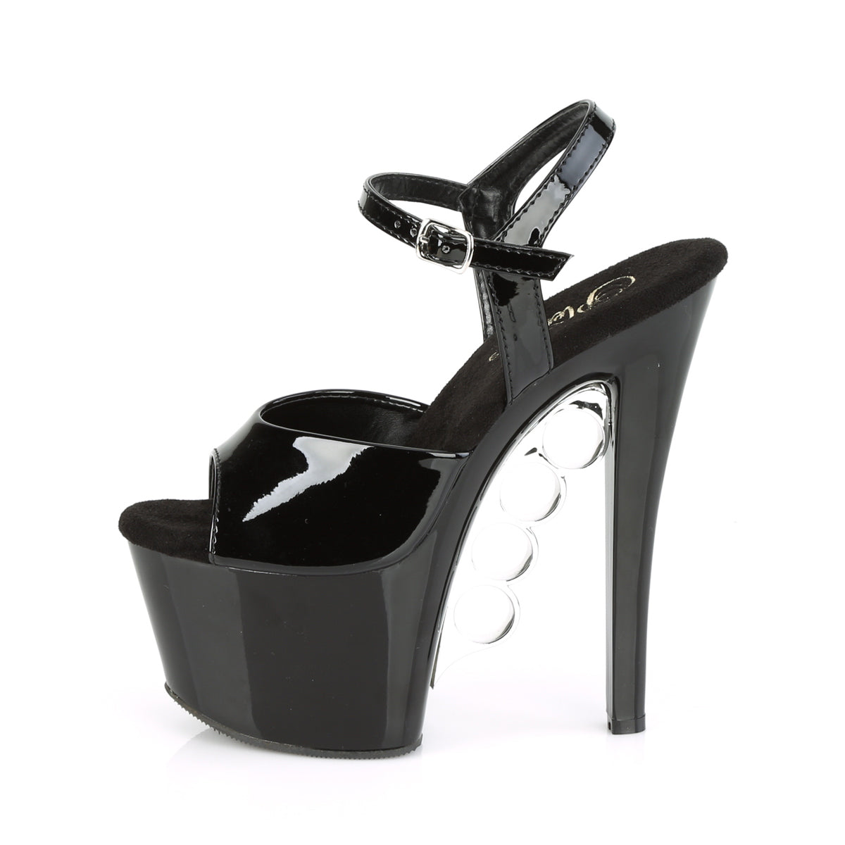 Pleaser Sandali da donna KNUCKS-709 BLK PAT / BLK