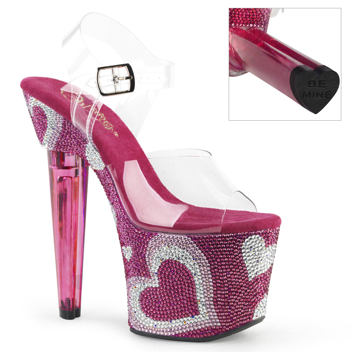 Pleaser Sandali da donna LOVESICK-708Heart Clr / h. Rosa-wht rs