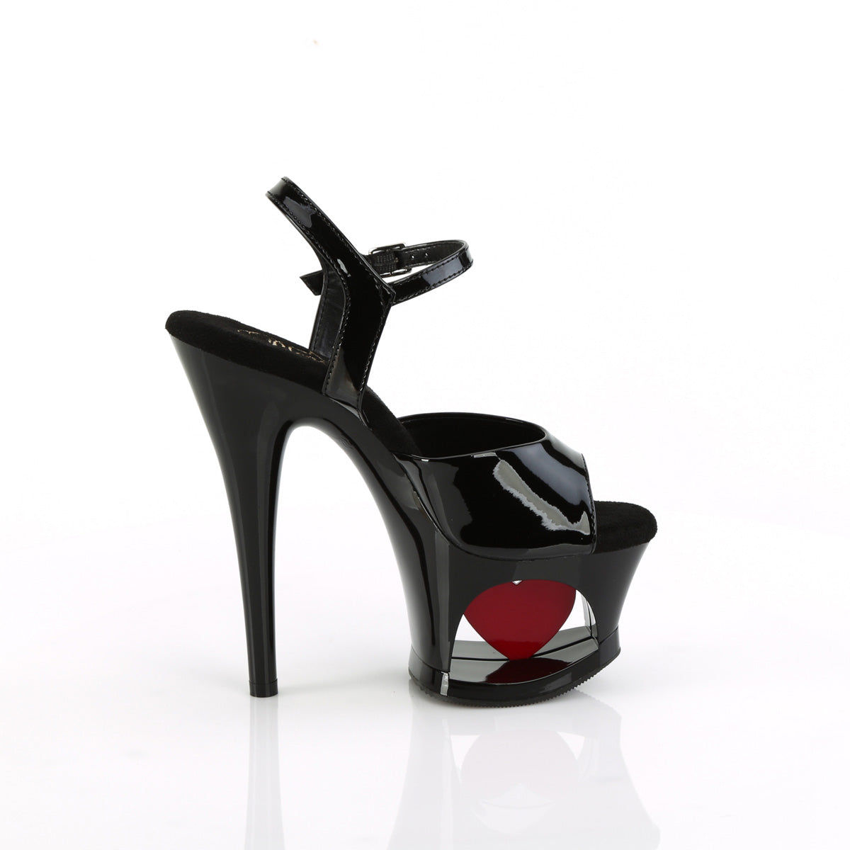 Pleaser   MOON-709h blk pat/blk-rosso