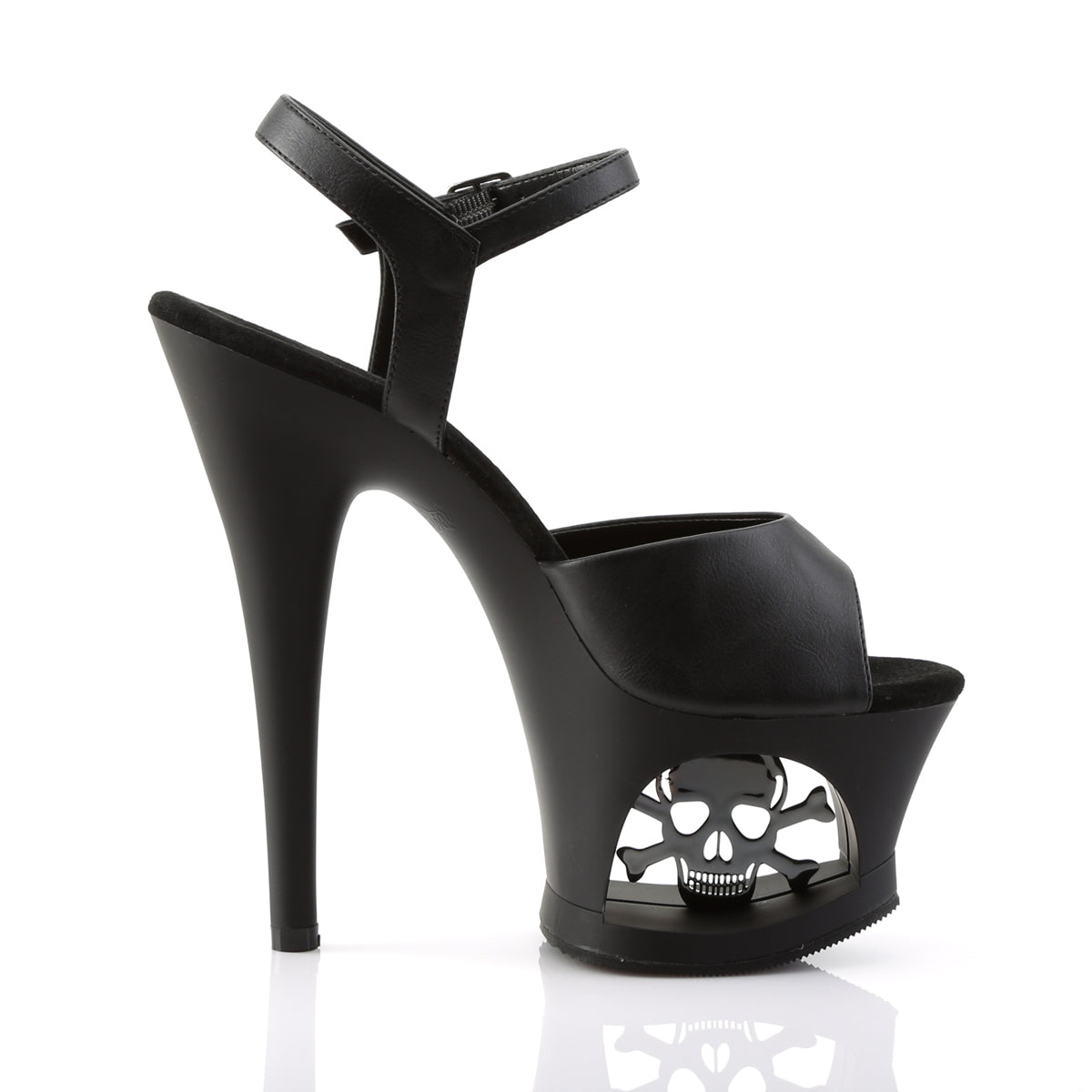 Pleaser Sandali da donna MOON-709SK BLK in ecopelle / BLK MATTE