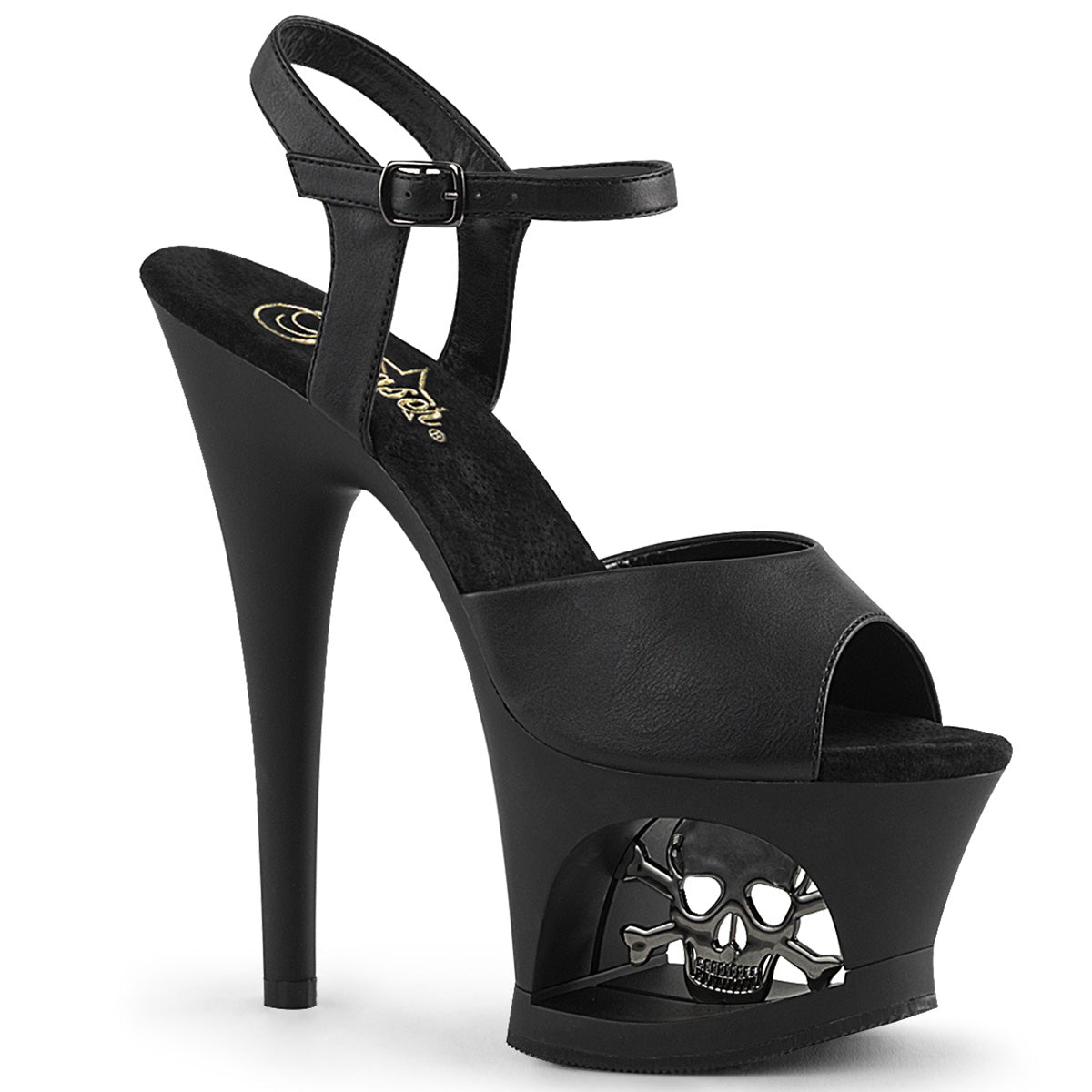 Pleaser Sandali da donna MOON-709SK BLK in ecopelle / BLK MATTE