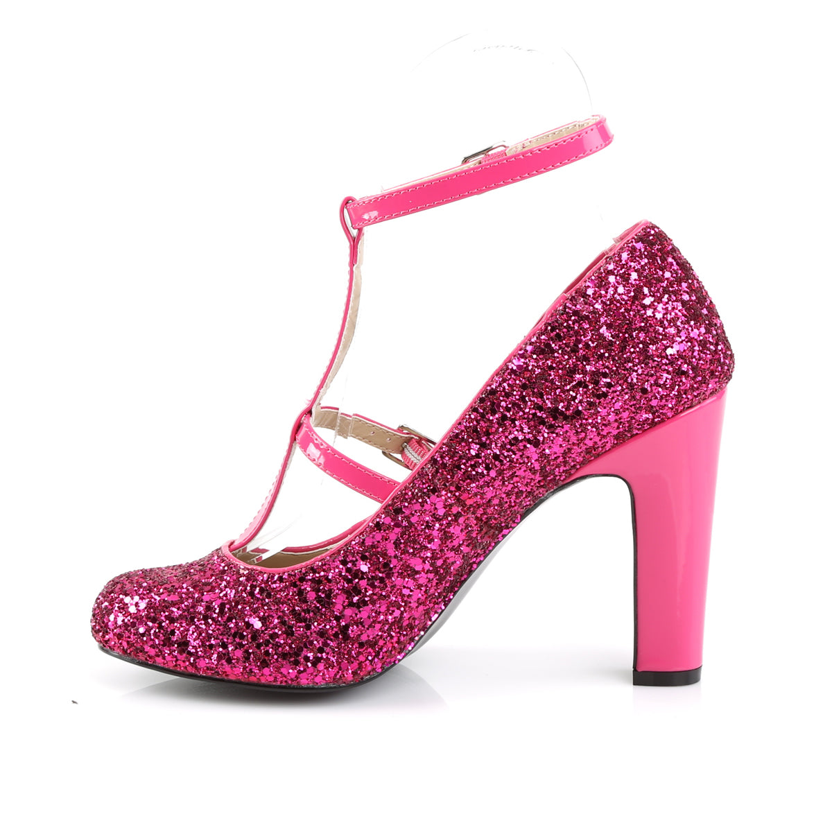 Pleaser Pink Label Pompe da donna QUEEN-01 h. rosa glitter-pat