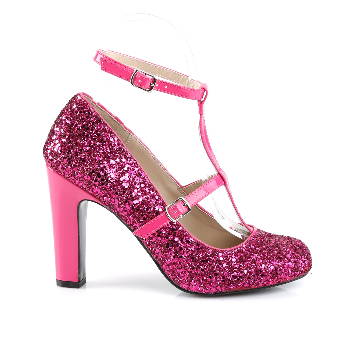 Pleaser Pink Label Pompe da donna QUEEN-01 h. rosa glitter-pat