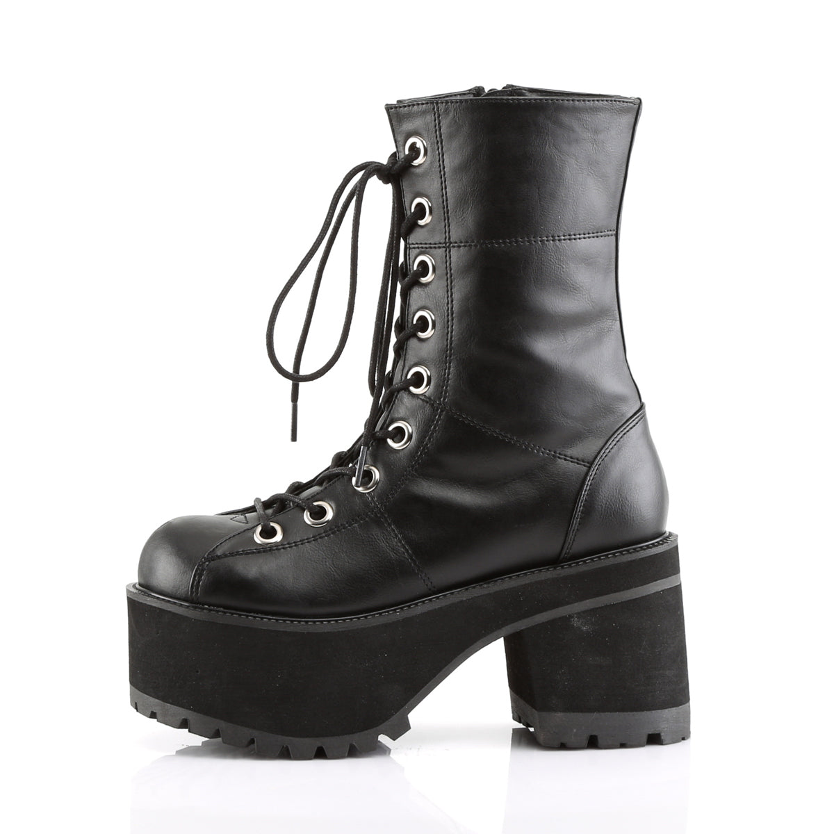 DemoniaCult Womens Boots RANGER-301 Blk Vegan Leather