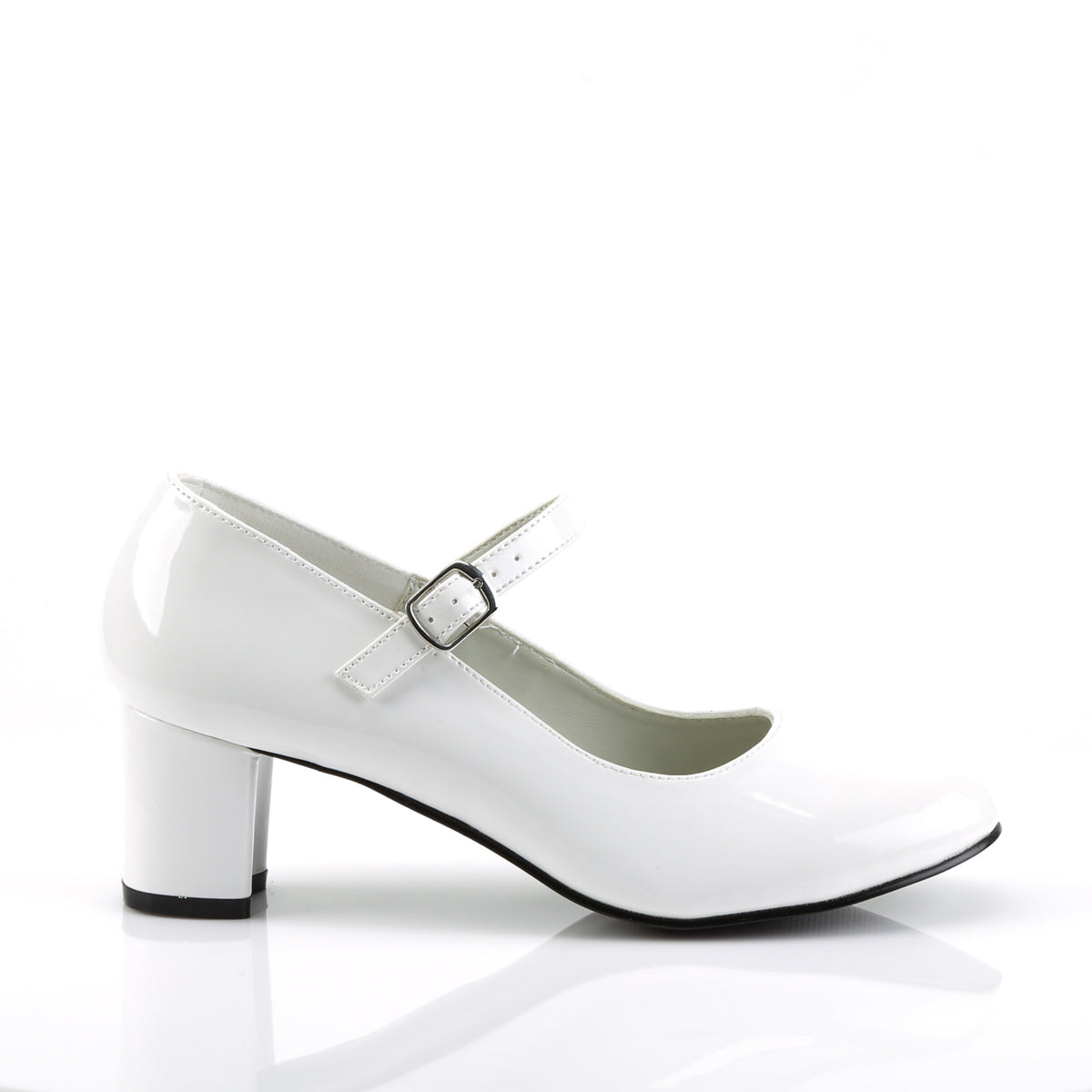 Funtasma Pompe da donna Schoolgirl-50 Wht Pat.