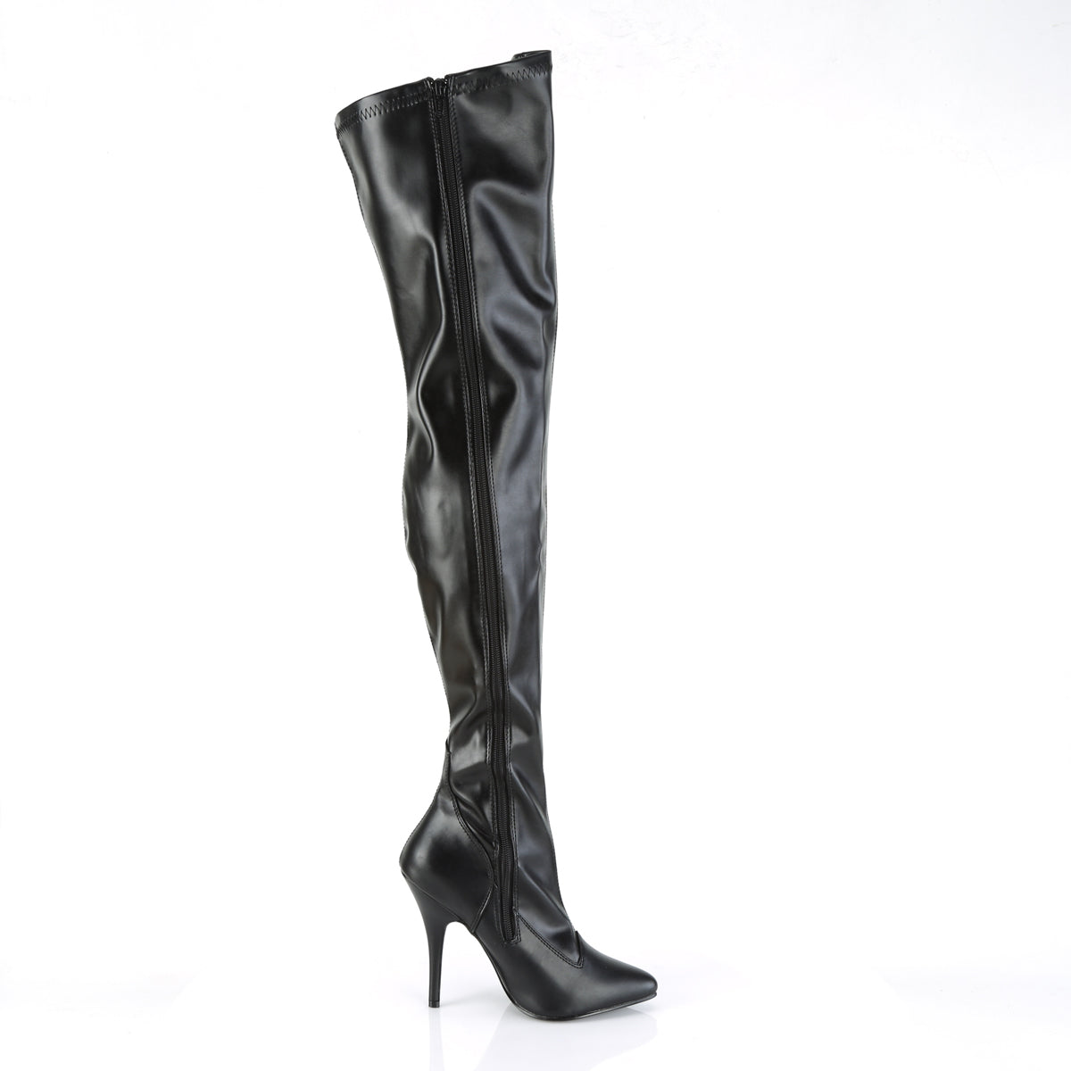 Pleaser Womens Boots SEDUCE-3000 Blk Str Faux Leather