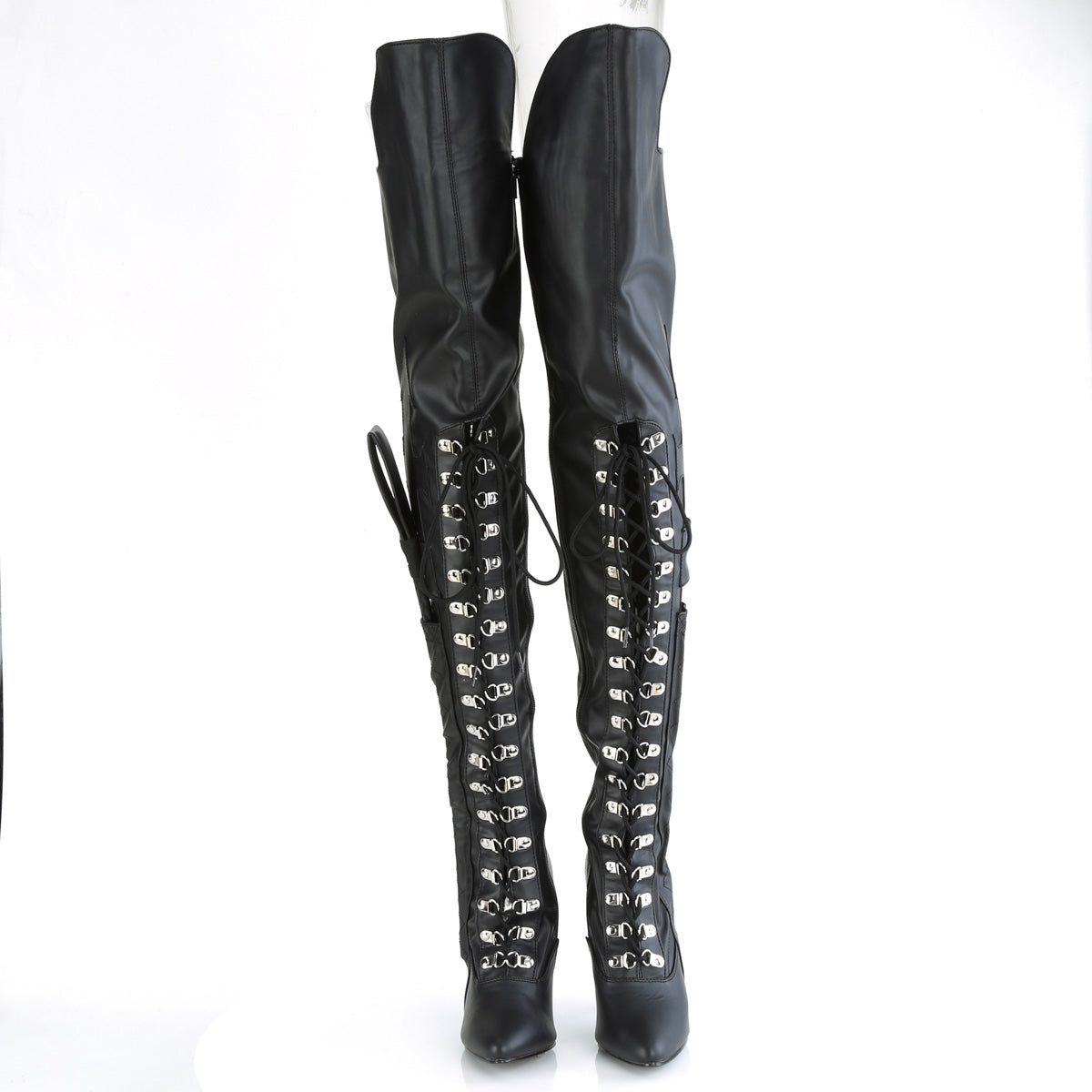 Pleaser  Boots SEDUCE-3082 Blk Str. Faux Leather