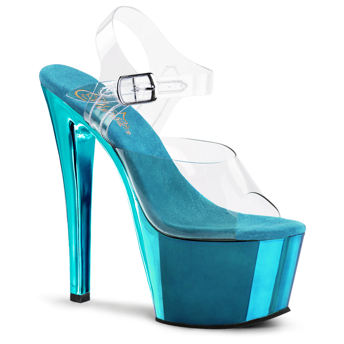 Pleaser Sandali da donna SKY-308 CLR / Turquoise Chrome