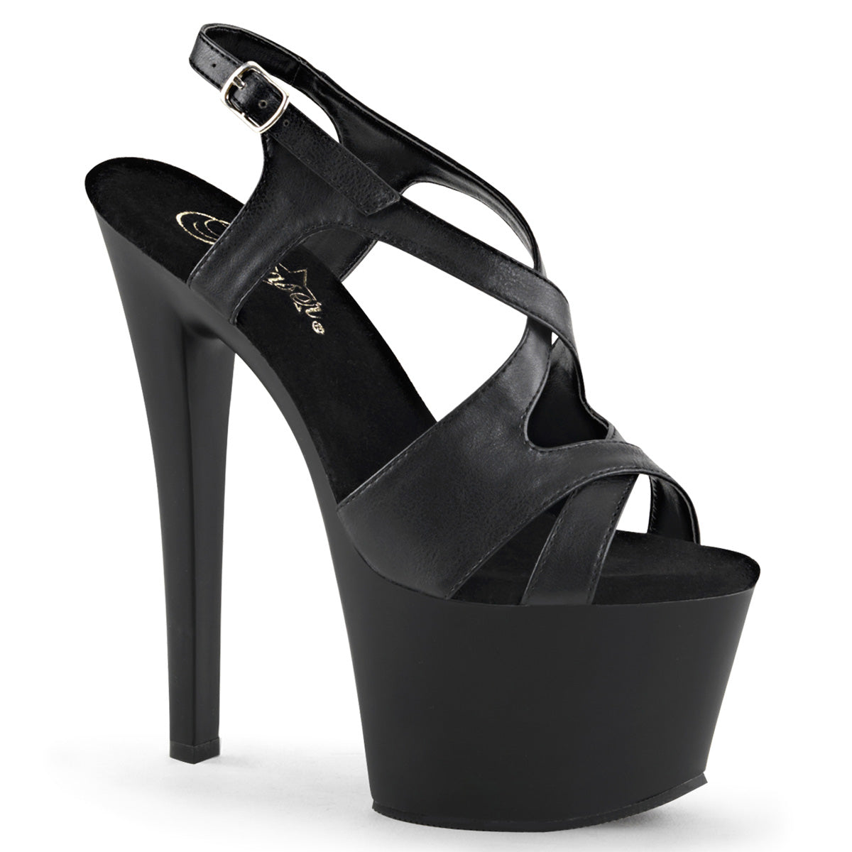 Pleaser Sandali da donna SKY-330 BLK in ecopelle / BLK opaco