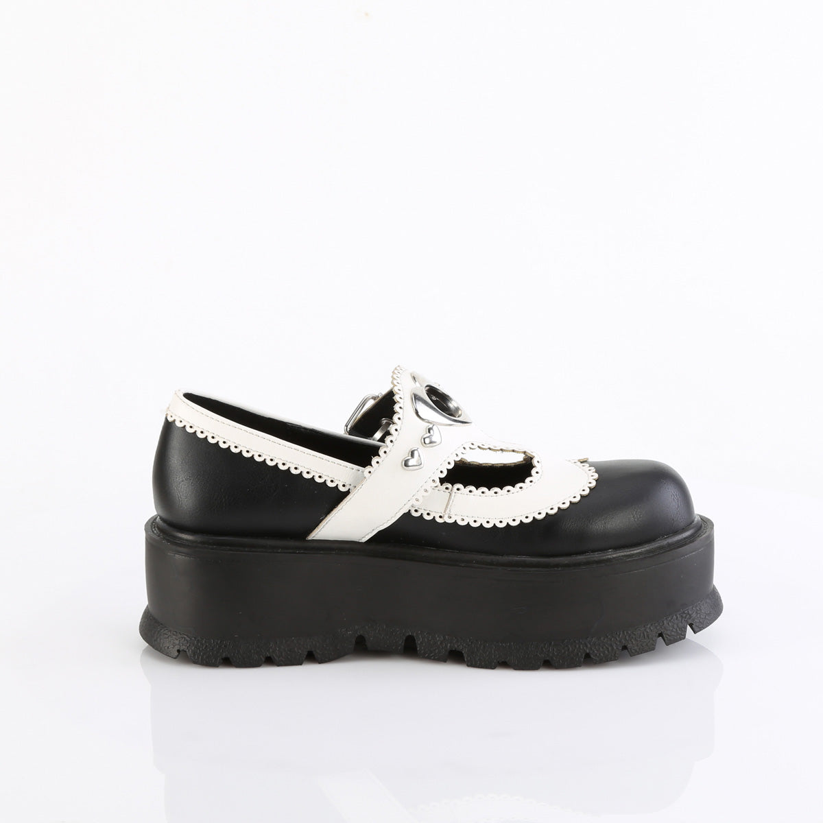 DemoniaCult   SLACKER-23 blk-wht in pelle vegana