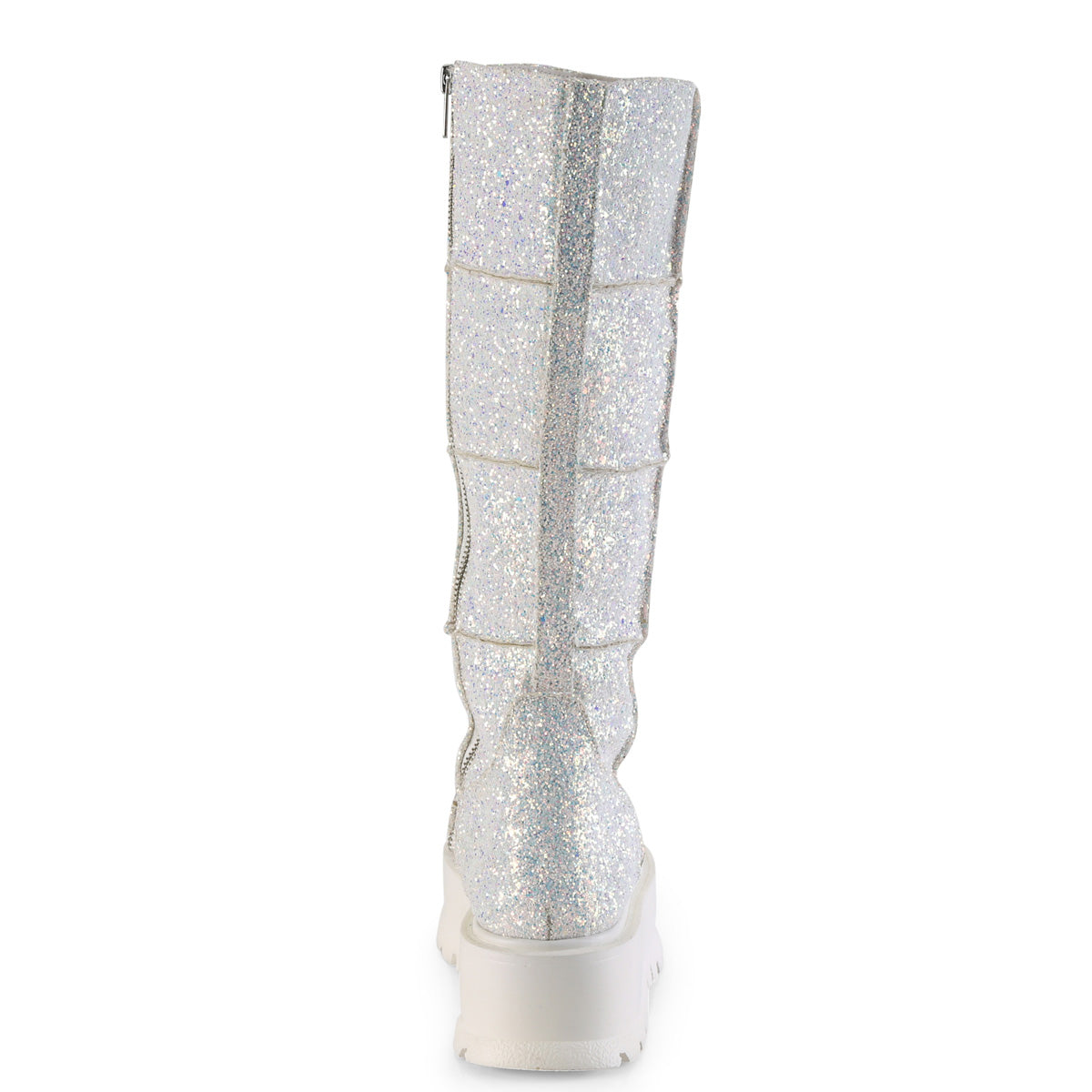 DemoniaCult Stivali da donna SLACKER-230 wht multi glitter