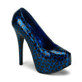 Bordello Womens Pumps TEEZE-37 Blue Cheetah Pat