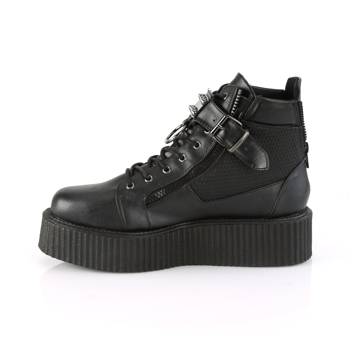 DemoniaCult Scarpa bassa maschile V-CREEPER-566 pelle vegana BLK