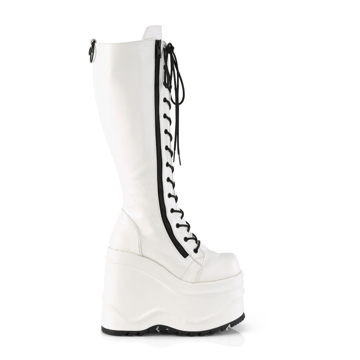 DemoniaCult Stivali da donna WAVE-200 pelle vegana WHT